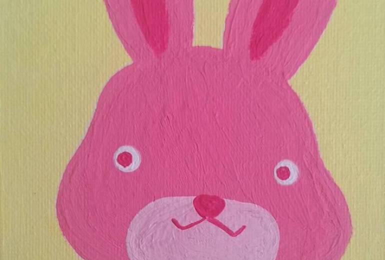 ピンクのウサギさん