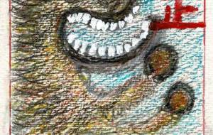 馬歳午おもしろデザイン脚付き - ネットスクウェアNET年賀状 ✕ 障がい者アート協会【2026年午年年賀状】 NS2026 