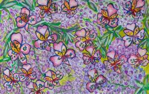 アルストロメリアと藤の花 - satti