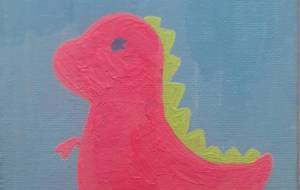 ピンク恐竜 - 葉