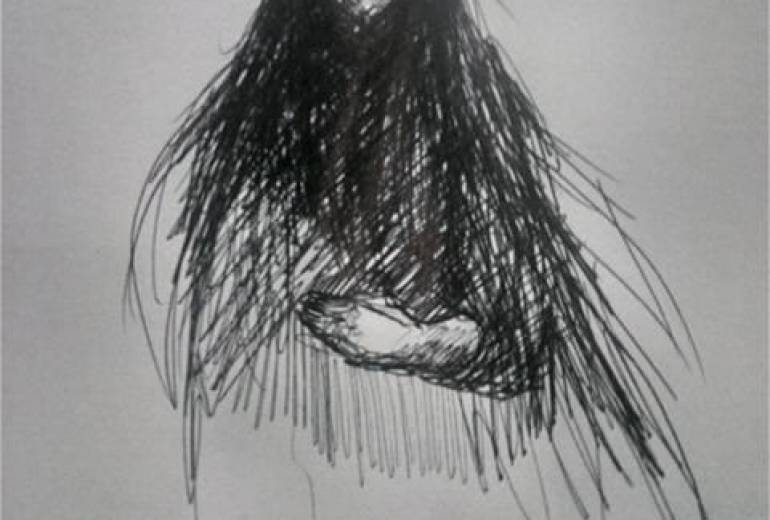 我が名は怒花目（おかめ）暗黒仮面舞踏軍大将怒花目！！写実的漫画アート