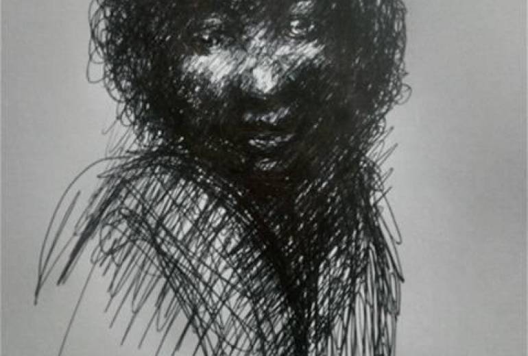 褐色の青年、どこか寂しそう、君は知ってるかな？黒色は凄く尊い色だよ