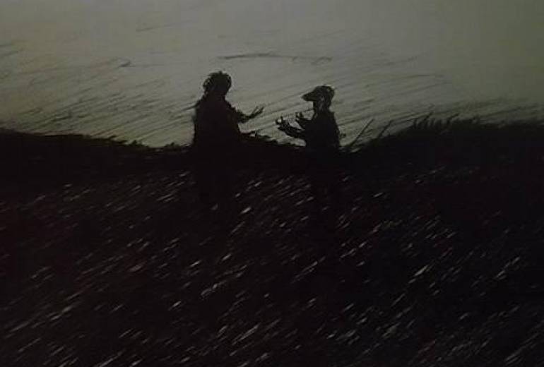 思い出の冬の道、でもね心は暖かいよ、母さん