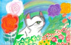 花と猫と虹 - 中野けい子 