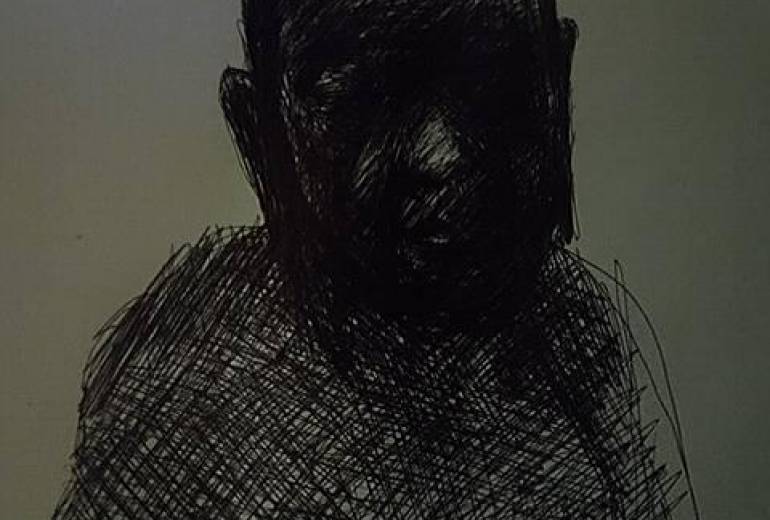 水墨画系ボールペン写実的絵画（仏）