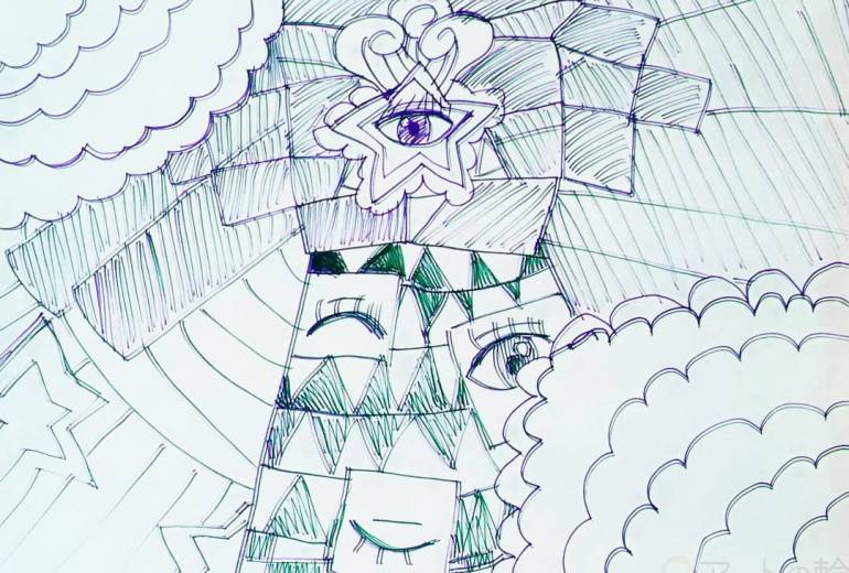 眩い不思議な塔