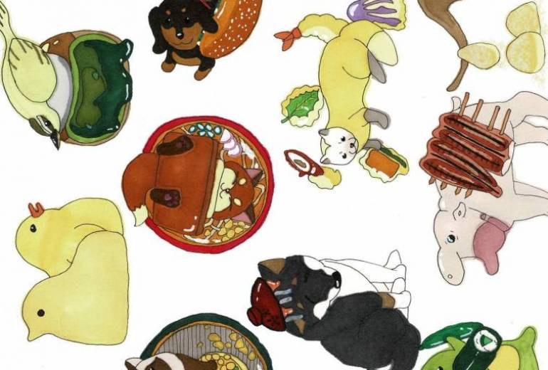 食べ物の中に動物はいる!!