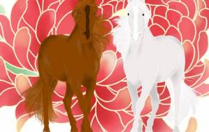 謹賀新年 - ネットスクウェアNET年賀状 ✕ 障がい者アート協会【2026年午年年賀状】 NS2026 