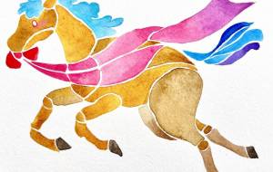 あんせる - ネットスクウェアNET年賀状 ✕ 障がい者アート協会【2026年午年年賀状】 NS2026 