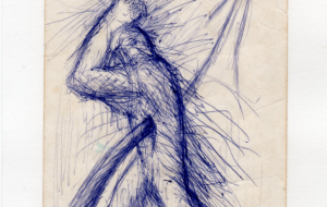 苦しみ祈る自画像 - 島津康雄 