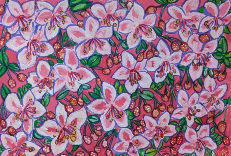 ツツジとグミの実