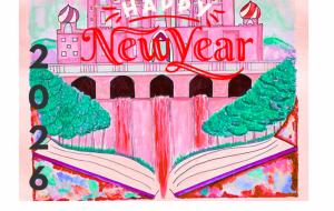 本から飛び出した魔法学校のHappyNewYear - ネットスクウェアNET年賀状 ✕ 障がい者アート協会【2026年午年年賀状】 NS2026