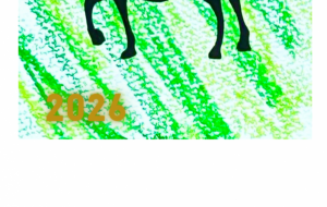 幸せを願って - ネットスクウェアNET年賀状 ✕ 障がい者アート協会【2026年午年年賀状】 NS2026