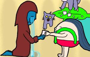 「ほい。お前さんの分」おっさんの無人島漂流記8 - 宇佐山彩葉 