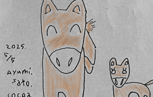 年賀状イラスト - ネットスクウェアNET年賀状 ✕ 障がい者アート協会【2026年午年年賀状】 NS2026