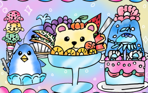 爽やか海の生き物スイーツ - ましゅまろまかろん