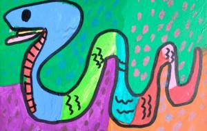 RainbowSnake - ネットスクウェアNET年賀状 ✕ 障がい者アート協会【2026年午年年賀状】 NS2026