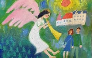 ピンクの羽根の天使 - 伊藤無垢 