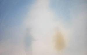 夏の日、青空の入道雲、母さんもう一度、会おうよ（色彩アート） - 真鍋哲地 