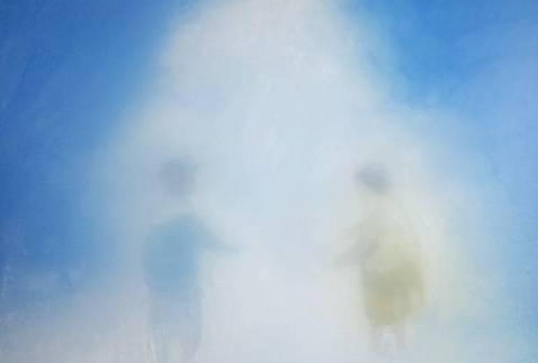 夏の日入道雲、笑顔、母さんと再会！