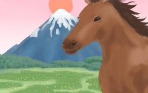 駆ける - ネットスクウェアNET年賀状 ✕ 障がい者アート協会【2026年午年年賀状】 NS2026