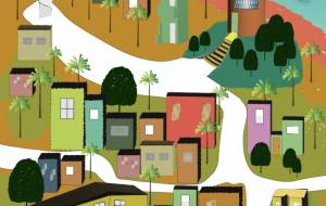 イパネマのピーチ周辺の貧困層な住宅地 - delicate tree 