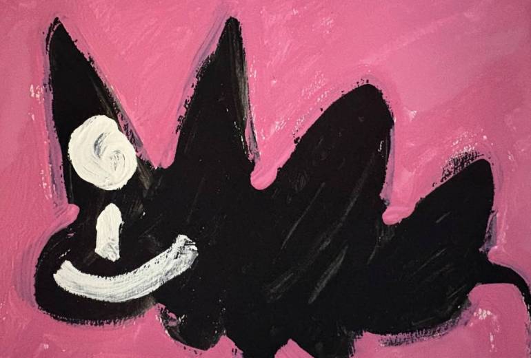 ピンク色に囲まれて