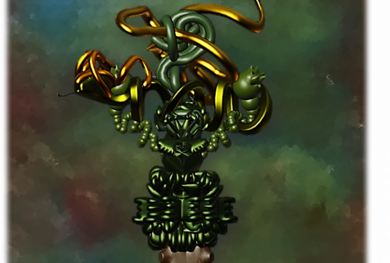 王冠蟒蛇仙人掌植物像