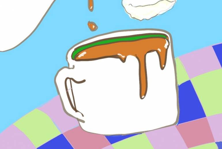 ココアにマシュマロ