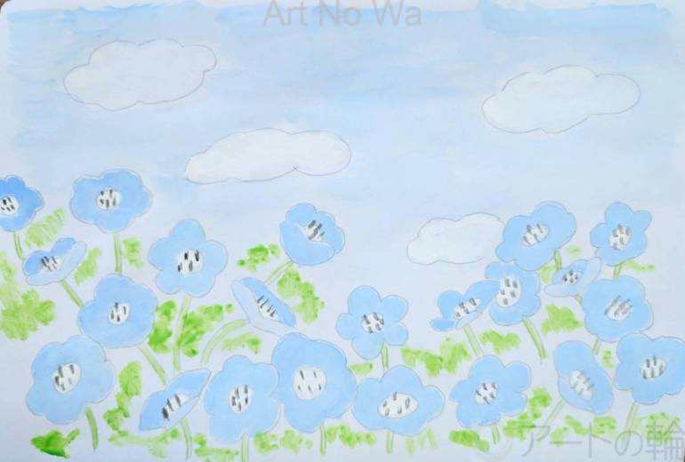 ネモフィラの花