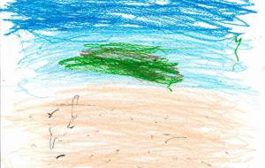 奄美大島の綺麗な海 - 桜と空 