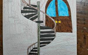 古びた小屋の螺旋階段 - 佐野舞香