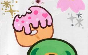 春のお花見 ドーナツ - 虹とシャボン玉 