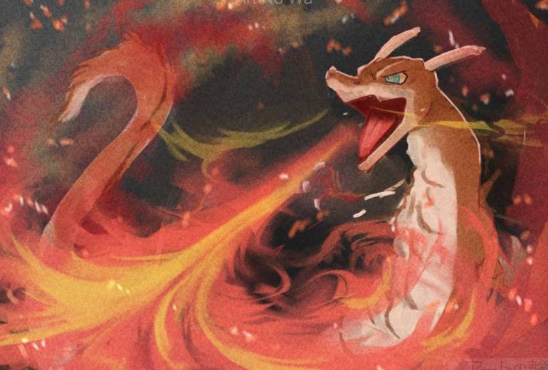 火を吐くドラゴン