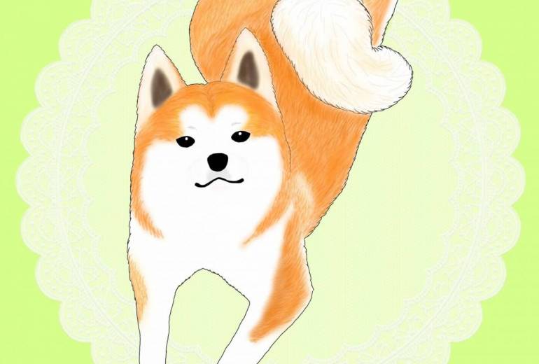 わくわく秋田犬（赤毛）