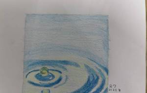 水面に落下する水滴 - 恵麻