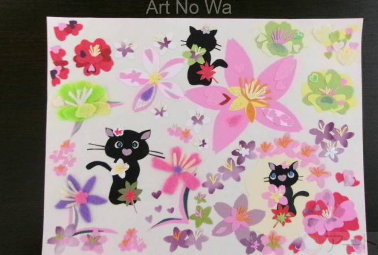 桜に晴れ猫さんら