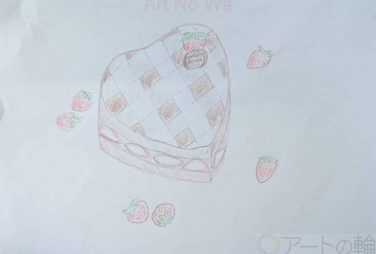 ギンガムチェック柄のケーキ