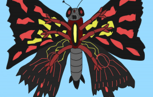 巨大黒色怪獣蛾ブラックモスサンダー - アンドル 