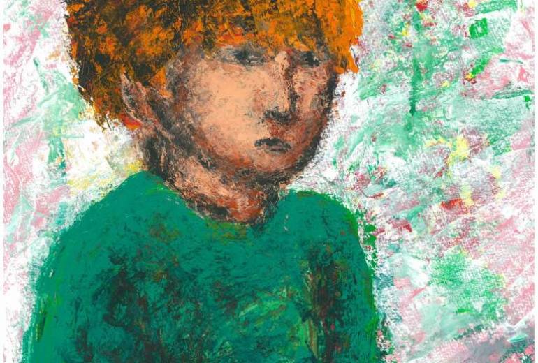 心の色彩で表現した自画像