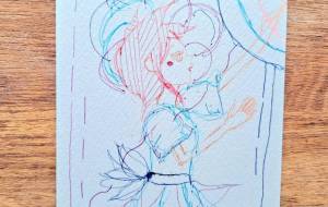 ステージに立っている女の子 - 宇宙水晶 