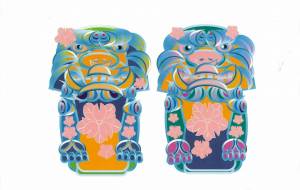 カラフル狛犬と八重桜 - 【イベント】可能性アートプロジェクト 2026