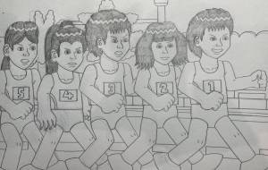 マラソン(右) - 白と黒を和える 