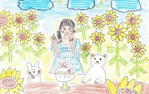 ひまわりと夏 - ねむねむちゃん