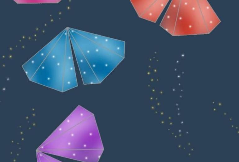 摩天楼から旅立つチョウ