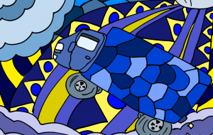 夜空を駆けるトラック - ましゅまろまかろん 