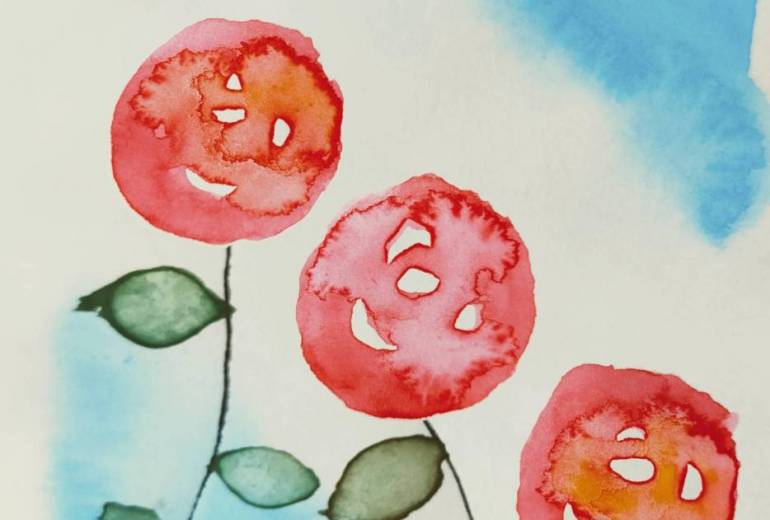 グラデーションのバラ1