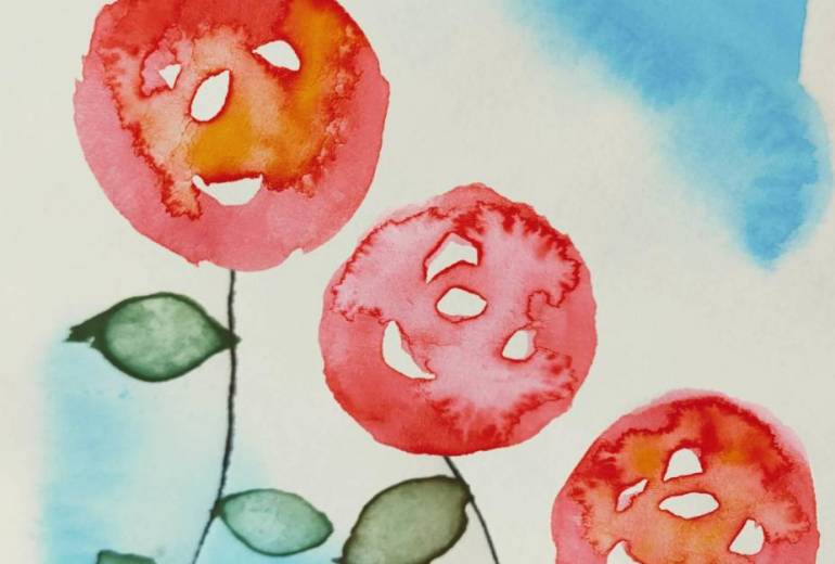 グラデーションのバラ2