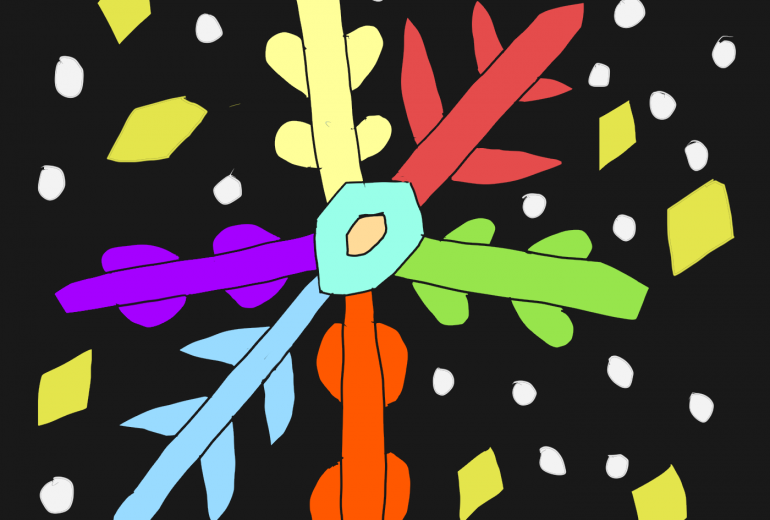 世闇の七色雪結晶