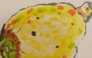 レモン 果物 顔彩 絵手紙 - 【イベント】可能性アートプロジェクト 2026